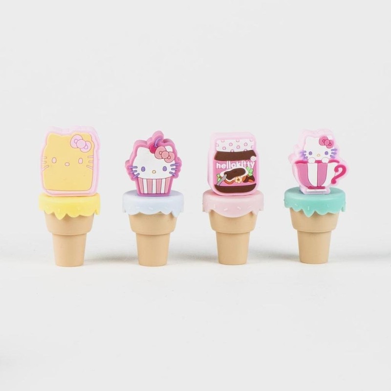 HELLO KITTY - Pack de 4 mini Surligneurs "food" 