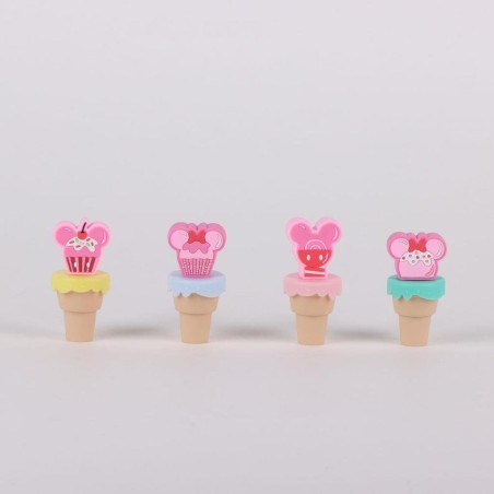 MINNIE - Pack de 4 mini Surligneurs "food" 