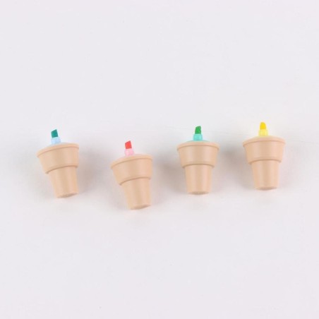 MINNIE - Pack de 4 mini Surligneurs "food" 