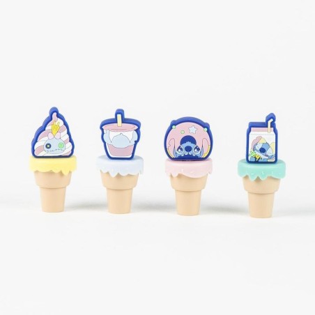 STITCH - Pack de 4 mini Surligneurs "food" 