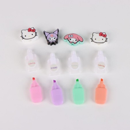 HELLO KITTY & Friends - Pack de 4 mini Surligneurs "head" 