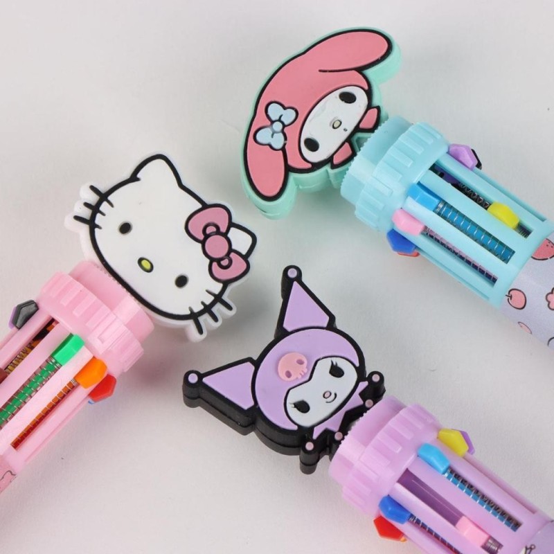 HELLO KITTY & Friends - Display de 16 Stylos à Bille 10 couleurs 