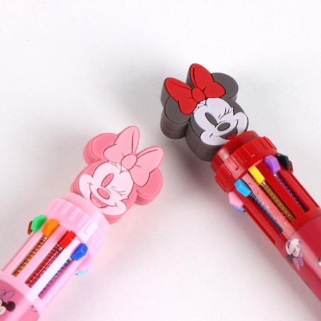 MINNIE - Display de 16 Stylos à Bille 10 couleurs 
