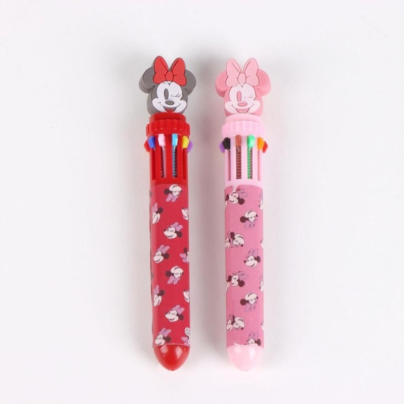 MINNIE - Display de 16 Stylos à Bille 10 couleurs 