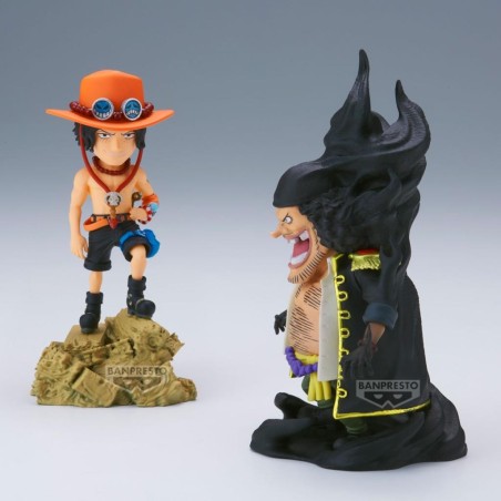 ONE PIECE - Ace VS Marshall D. Teach - Figurine WCF Log Stories 8cm 