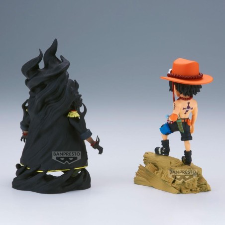 ONE PIECE - Ace VS Marshall D. Teach - Figurine WCF Log Stories 8cm 