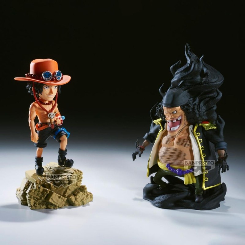 ONE PIECE - Ace VS Marshall D. Teach - Figurine WCF Log Stories 8cm 