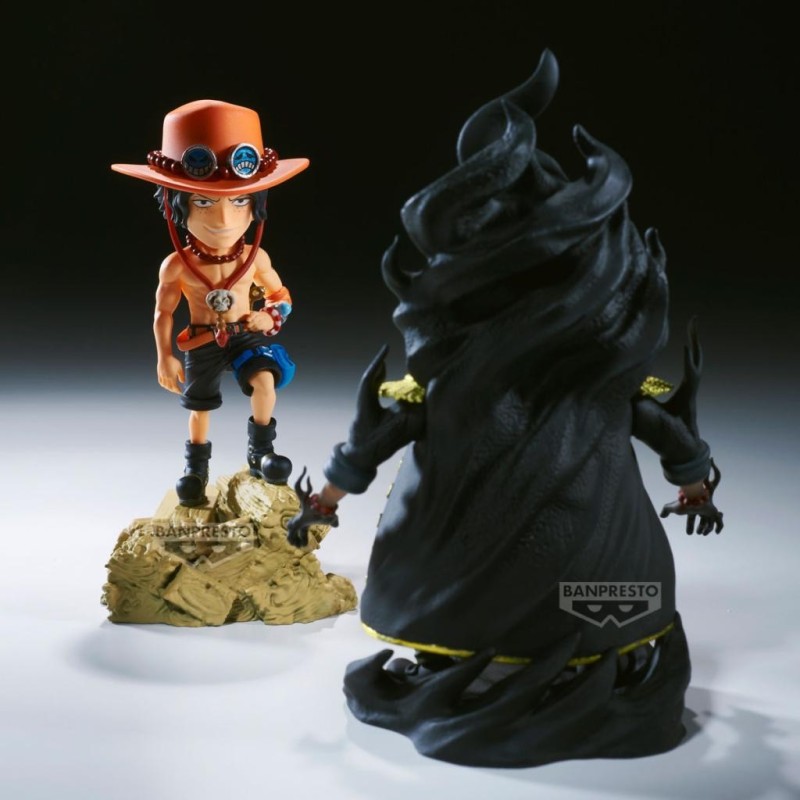 ONE PIECE - Ace VS Marshall D. Teach - Figurine WCF Log Stories 8cm 