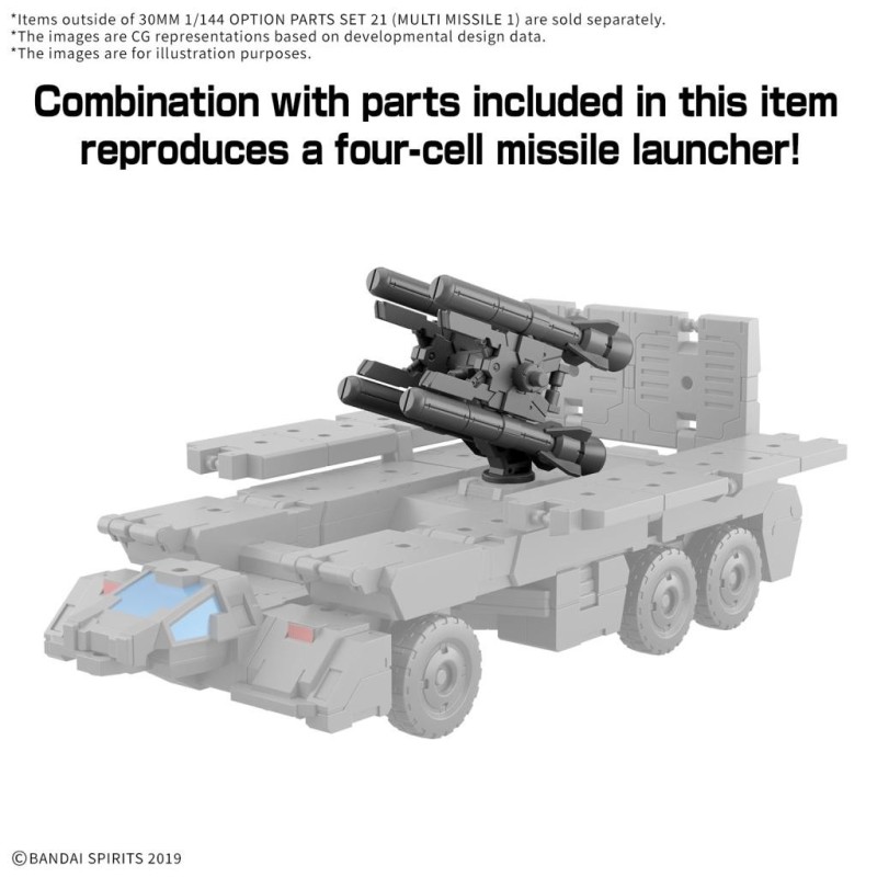 30MM - 1/144 Option Parts set 21 (Multi missile 1) - Model Kit 