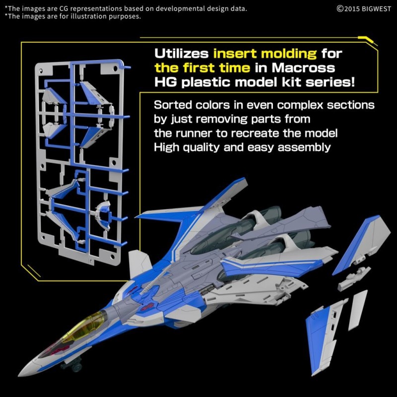 MACROSS - HG 1/100 VF-31J Siegfried (Hayate Use) Deluxe - Model Kit 