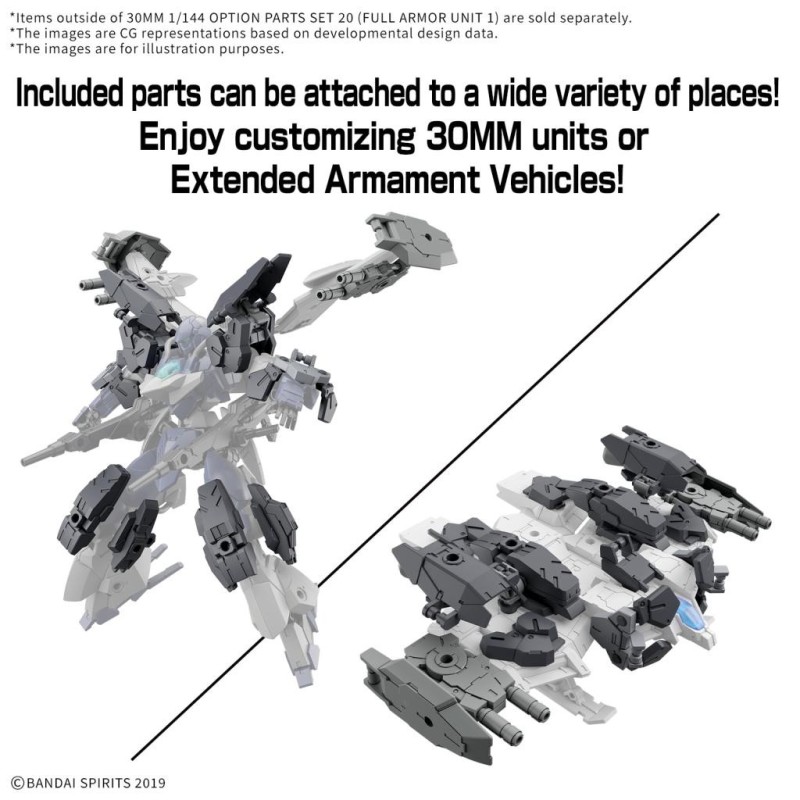 30MM - 1/144 Option Parts Set 20 (Full armor unit 1) - Model Kit 