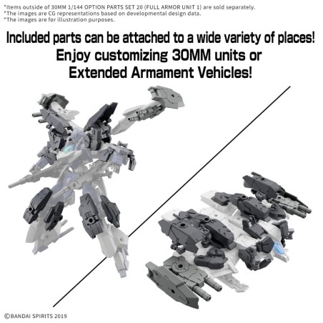 30MM - 1/144 Option Parts Set 20 (Full armor unit 1) - Model Kit 