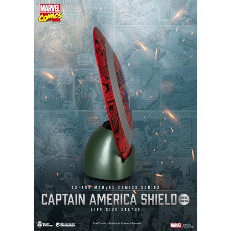 MARVEL - Bouclier de Captain America - Statuette Life Size 64cm 