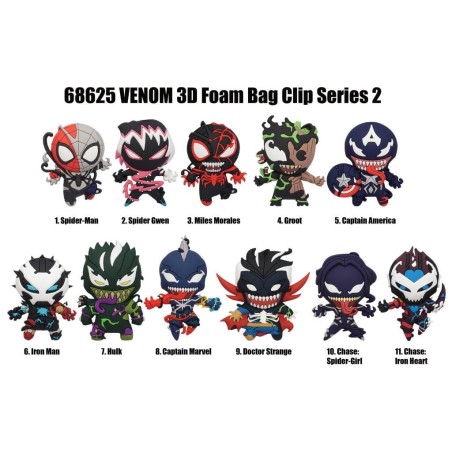 VENOM - Series 2 - 3D Foam Bag Clip (Display 24 Pcs) 