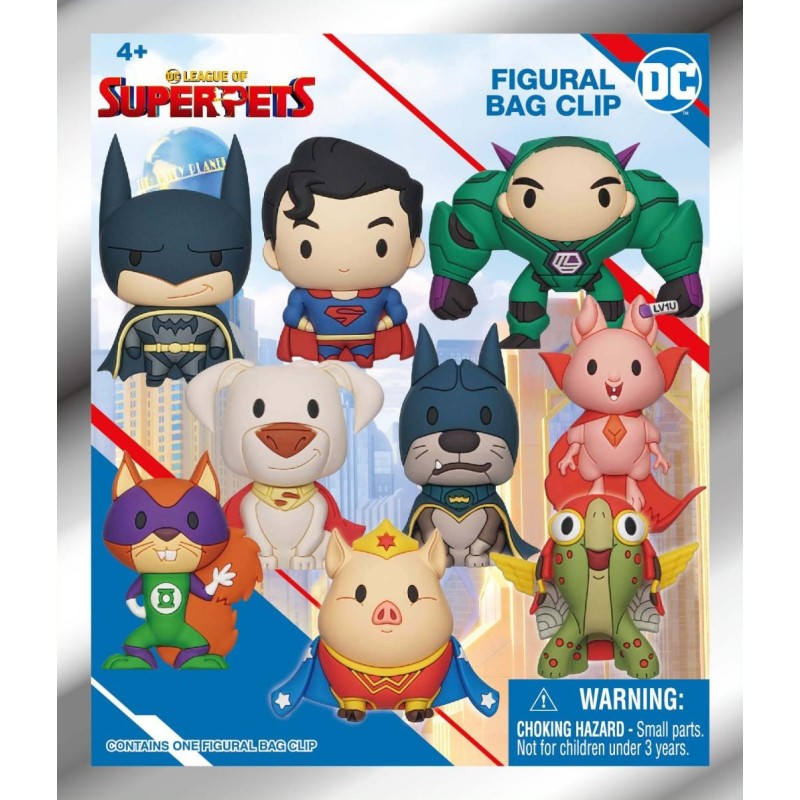 DC SUPER PETS - Series 1 - 3D Foam Bag Clip (Display 24 Pcs) 