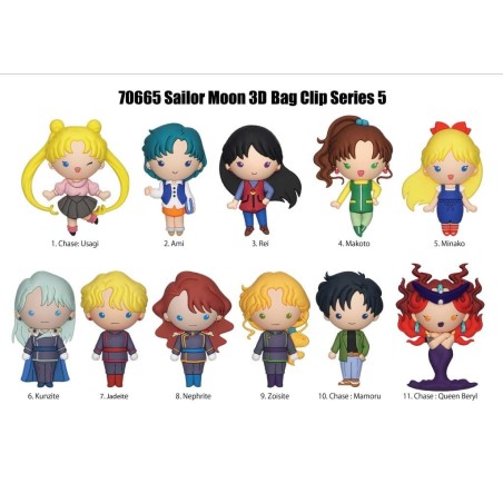 SAILOR MOON - Series 5 - 3D Foam Bag Clip (Display 24 Pcs) 