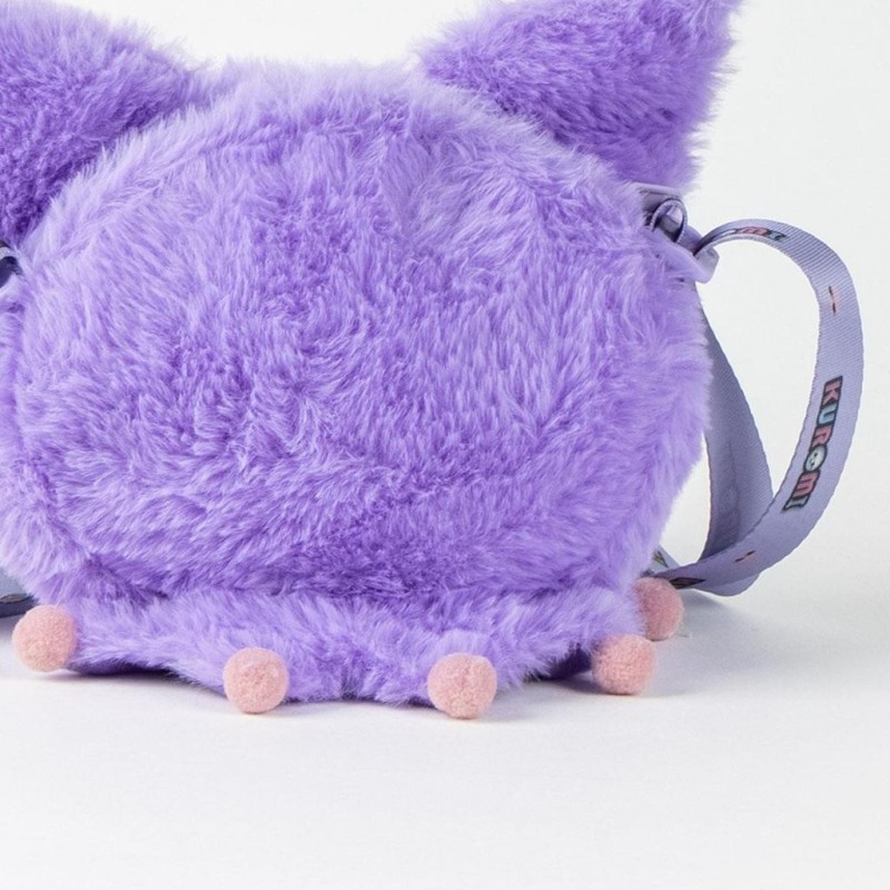 KUROMI - Head - Sac à Bandoulière Peluche - 17x14x4cm 