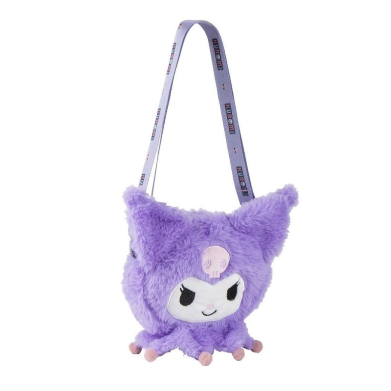 KUROMI - Head - Sac à Bandoulière Peluche - 17x14x4cm 