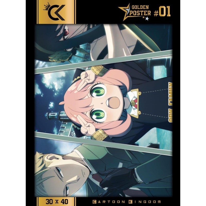 SPY X FAMILY - Loid, Yor & Anya - Golden Poster 30x40cm 