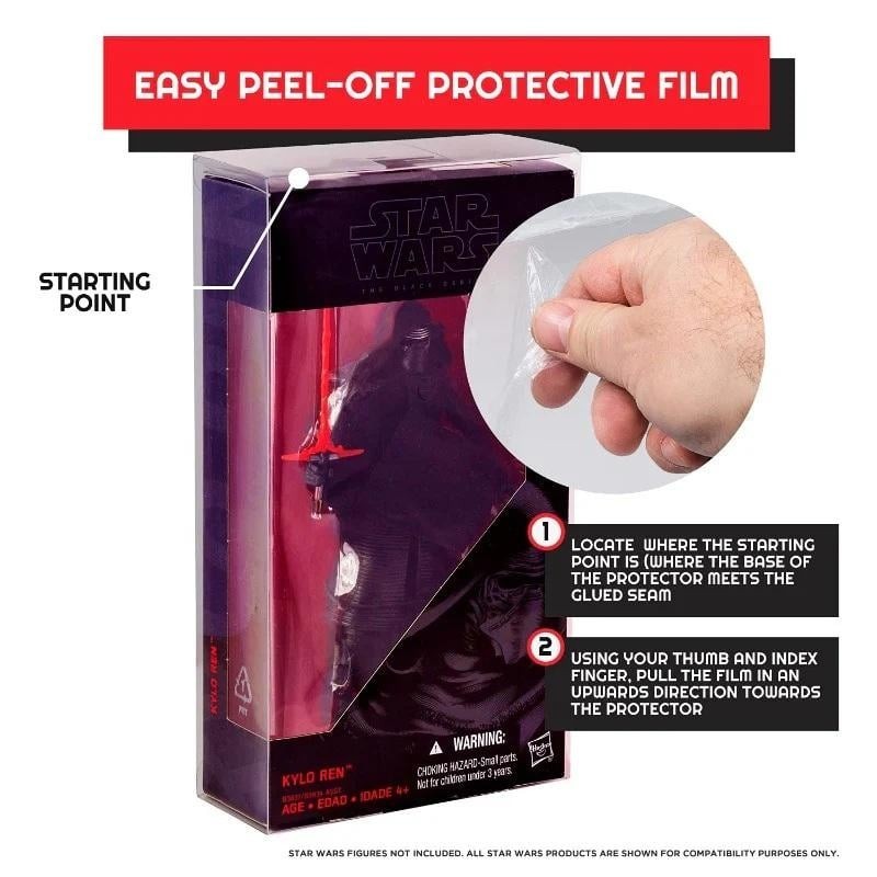 EVORETRO - PET Protector For Black Series 15cm Action Figure 10pc 