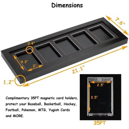 EVORETRO - Display Case for 5 Cards In Magnetic Case 1pc 