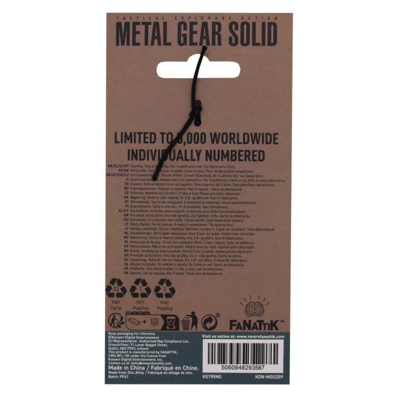METAL GEAR SOLID 2 - Cardboard Box - Limited Edition Keyring 