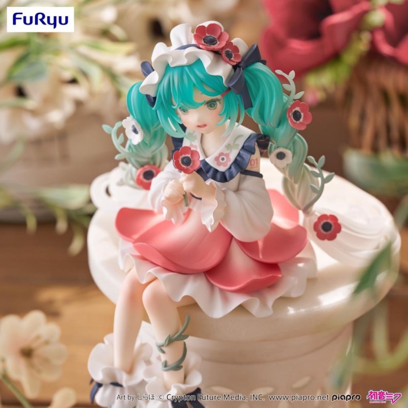 HATSUNE MIKU - Flower Fairy Anemone - Statuette Noodle Stopper 14cm 