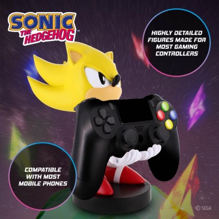 SONIC - Super Sonic - Support Manette & Portable - 20cm 