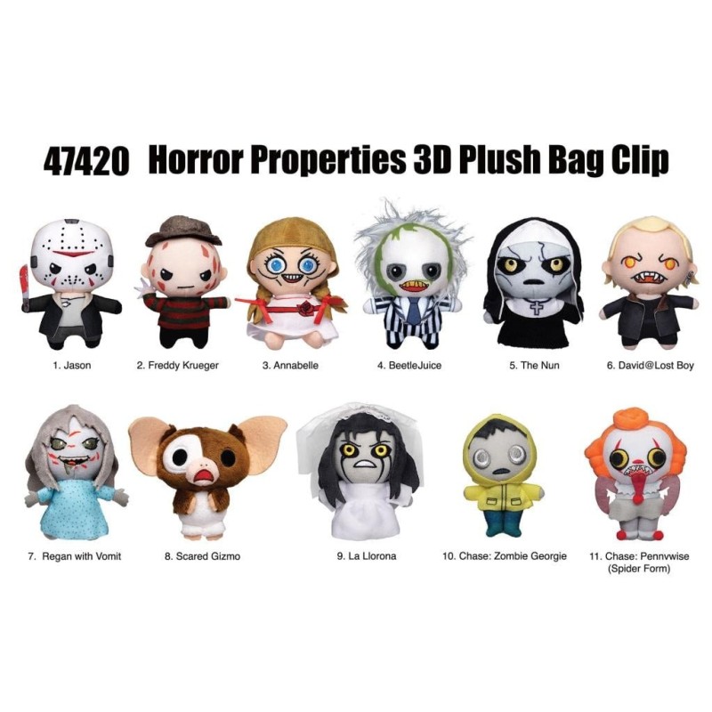 HORROR - Plush Bag Clip (Display 24 Pcs) 