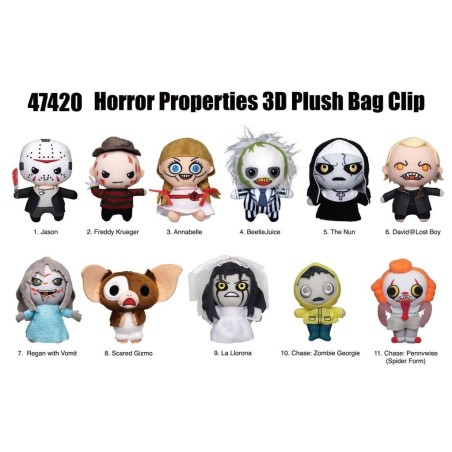 HORROR - Plush Bag Clip (Display 24 Pcs) 