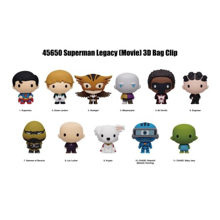 SUPERMAN LEGACY - Series 1 - 3D Foam Bag Clip (Display 24 Pcs) 