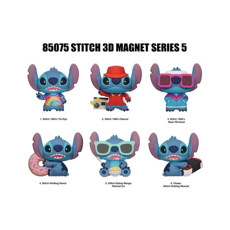 STITCH - Serie 5 - 3D Foam Magnets in blind bags (Display 12 Pcs) 