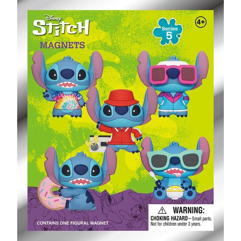 STITCH - Serie 5 - 3D Foam Magnets in blind bags (Display 12 Pcs) 