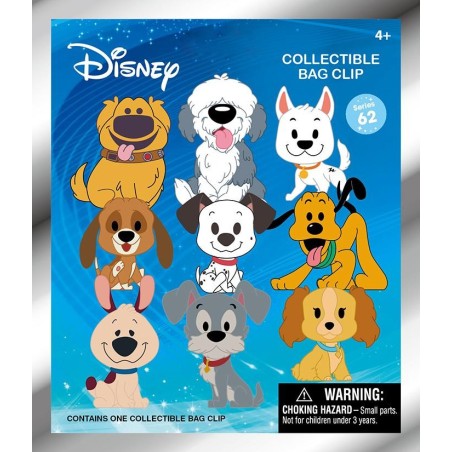 DISNEY DOGS - Series 1 - 3D Foam Bag Clip (Display 24 Pcs) 