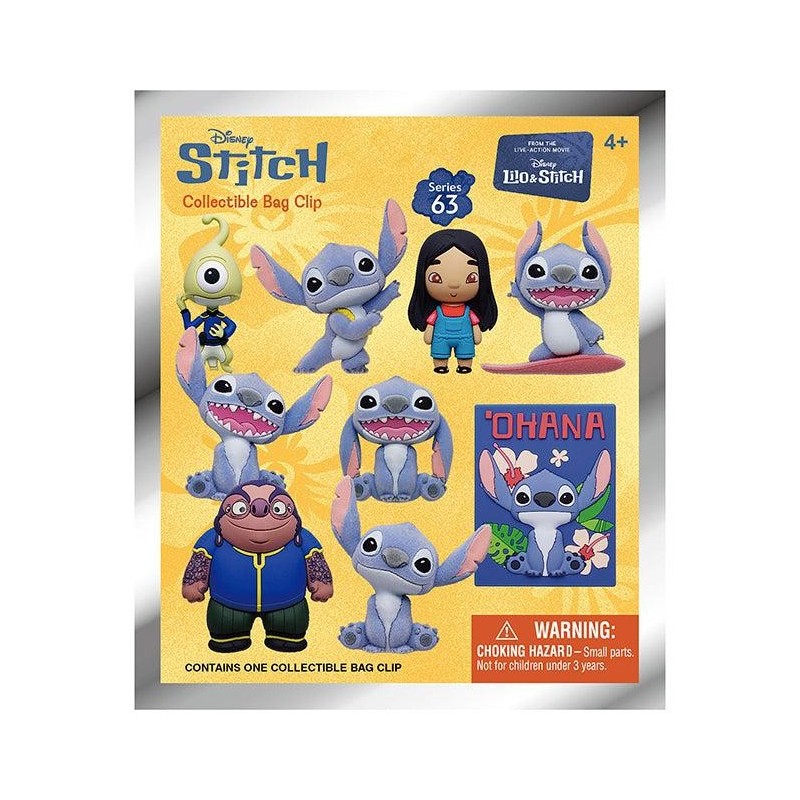 LILO & STITCH MOVIE - Series 1 - 3D Foam Bag Clip (Display 24 Pcs) 