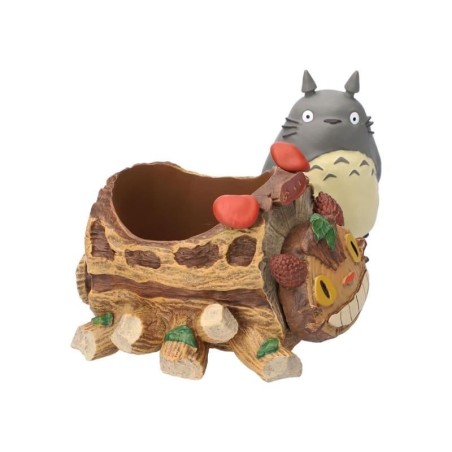 MON VOISIN TOTORO -Totoro gris & wagon chatbus -Diorama Planter 15.5cm 