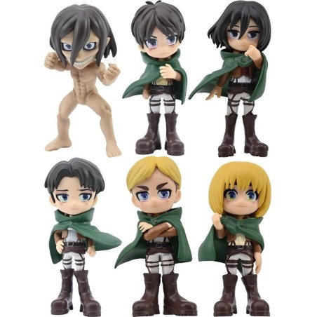 L'ATTAQUE DES TITANS - Blind Box - Assortiment 6 Figurines 9cm 