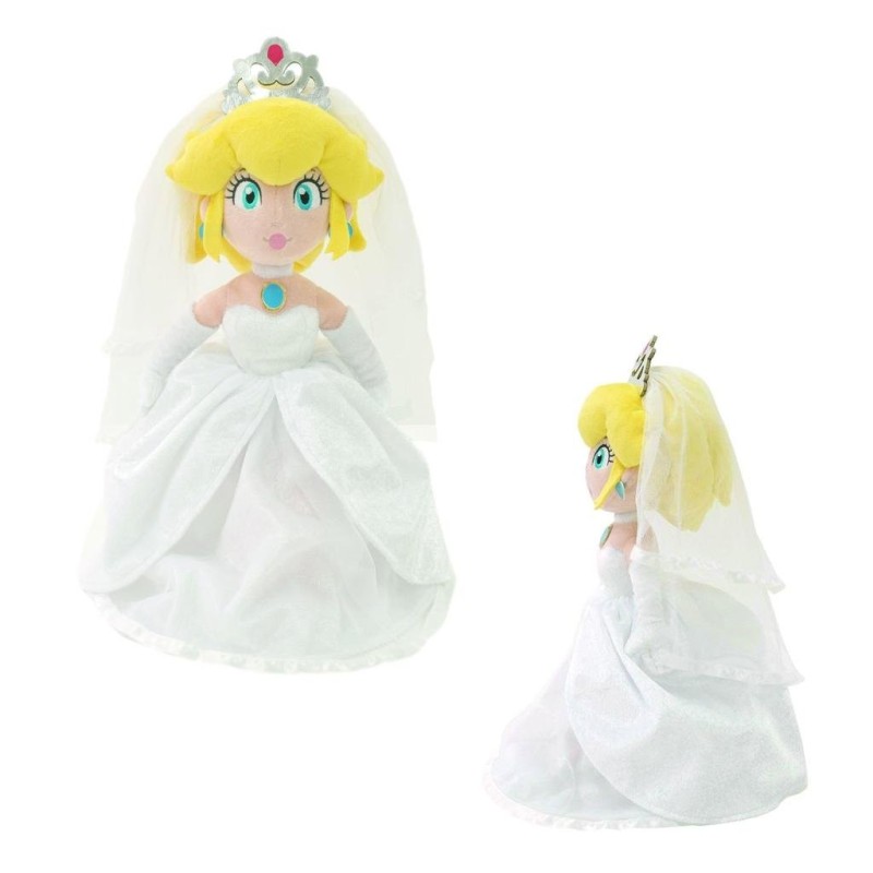 MARIO ODYSSEY - Peach "Tenue de Mariage avec boite" - Peluche 40cm 