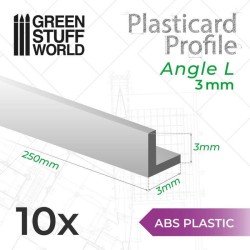 Plasticard PROFILÉ CORNIÈRE 3 mm