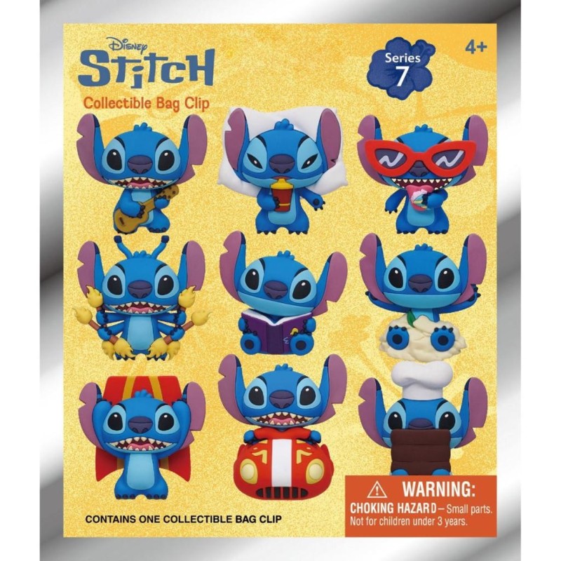 STITCH - Series 7 - 3D Foam Bag Clip (Display 24 Pcs) 