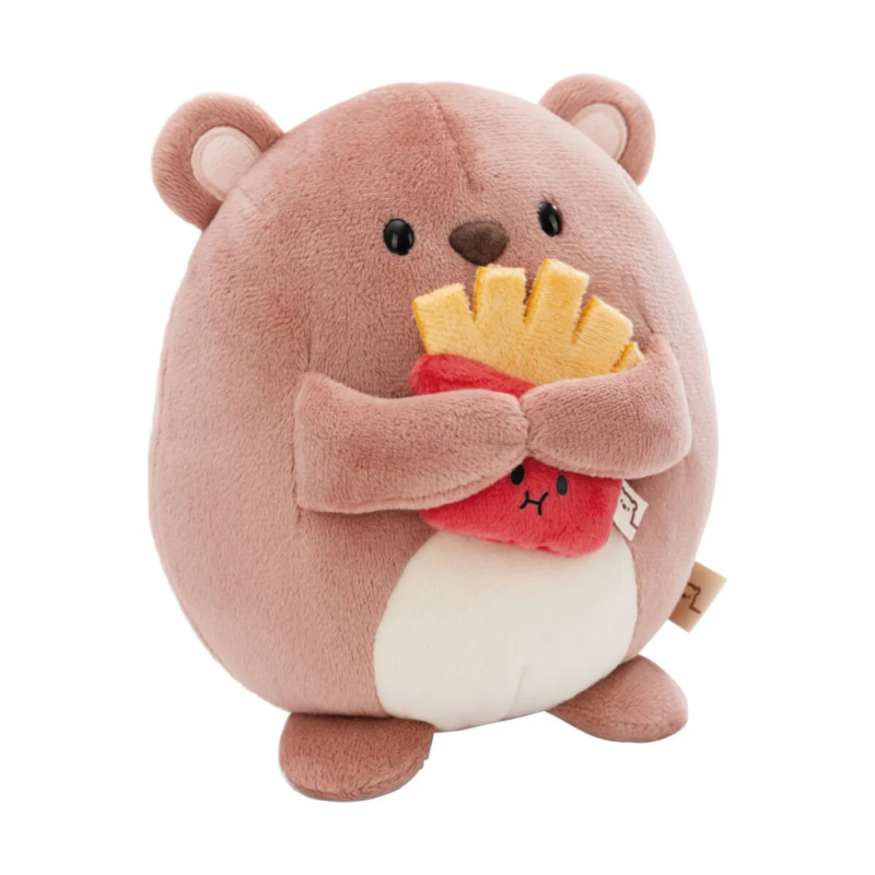 BIG FRIENDS - Ours Nomo avec frites - Peluche 27cm 