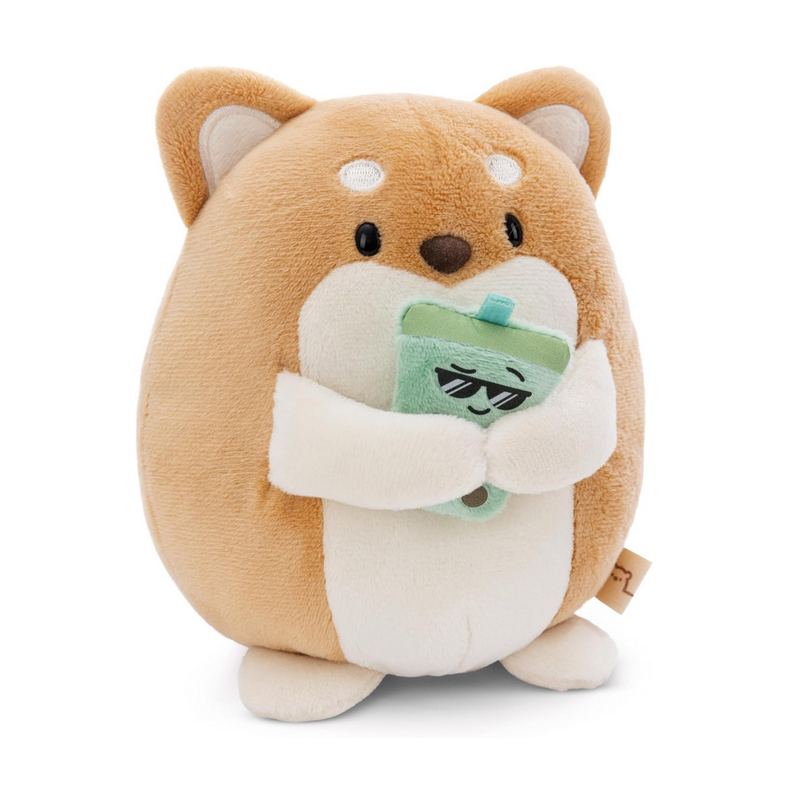 SUPER MOCHIE - Chien Hiro avec bubble tea - Peluche 16cm 