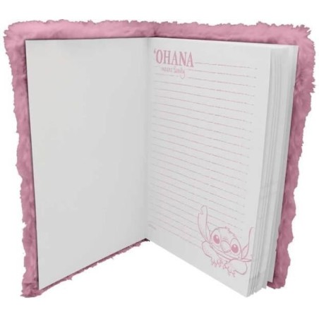 STITCH - Rose - Notebook A5 Fourrure 