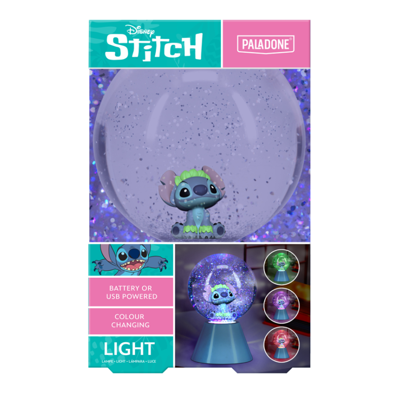 STITCH - Glitter Ball LED Lamp 6,7inch 