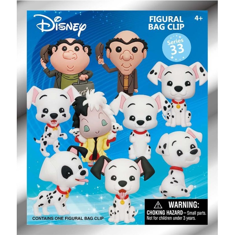 101 DALMATIANS - Series 33 - 3D Foam Bag Clip (Display 24 Pcs) 