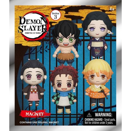 DEMON SLAYER -Serie 3 - 3D Foam Magnets in blind bags (Display 12 Pcs) 
