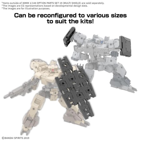 30MM - 1/144 Option parts set 19 (Multi Shield) - Model Kit 