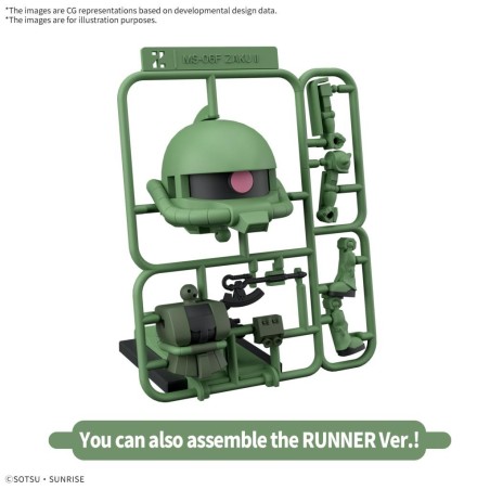 GUNDAM - 1/1 Zakupla-Kun DX Set (With Runner) - Model Kit 