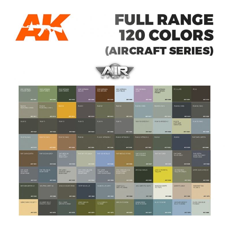 AK 3G RANGE AIR 120 new colours