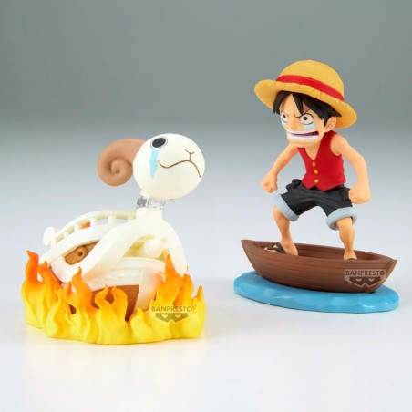 ONE PIECE - Luffy & Going Merry - WCF Log Stories Figurine 8cm 